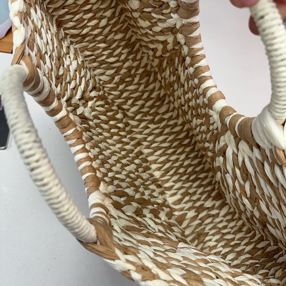 NWOT Handwoven Straw Handbag Spring Summer Vacation Clutch Bag Retro Stlyle - Picture 2 of 5